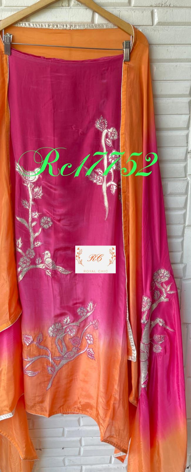 Shimmer silk unstitched ladies suit Rc17752