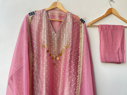 Banarasi shimmer crushed tissue unstitched ladies suit Rc19349