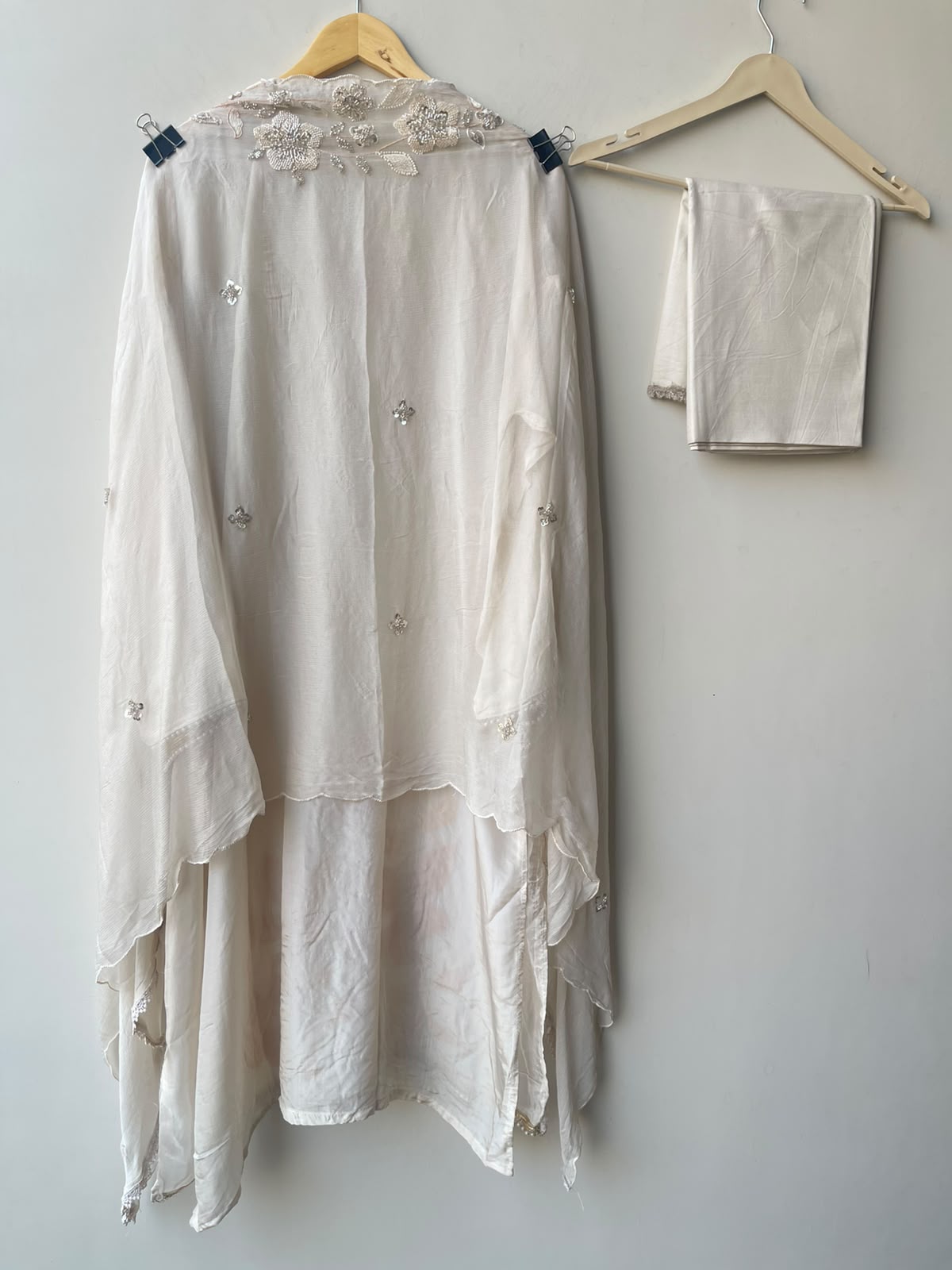 Crepe satin unstitched ladies suit Rc19073