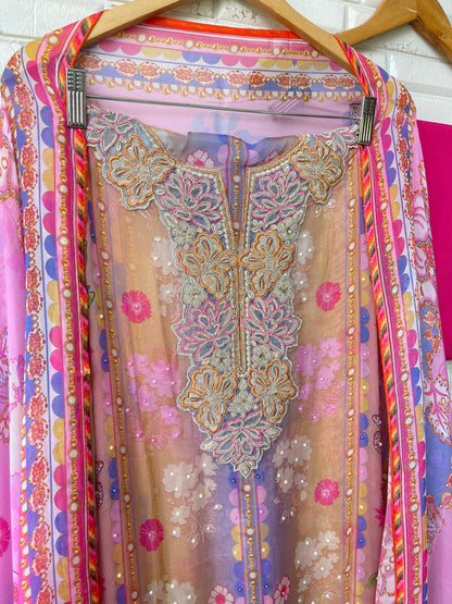 Organza unstitched ladies suit Rc17597