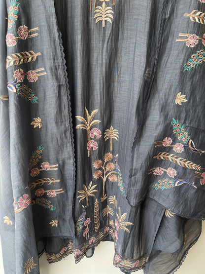 Fine mul chanderi unstitched ladies suit Rc18799