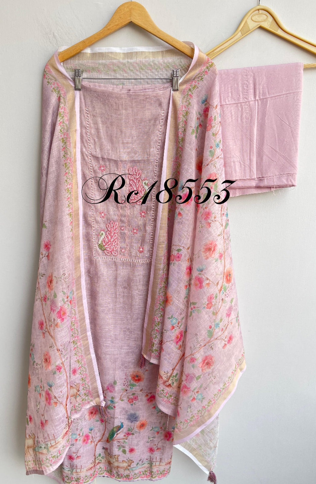 Linen printed unstitched ladies suit Rc18553 (a)