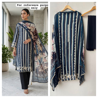 Chantoon satin printed ladies unstitched suit Rc19136