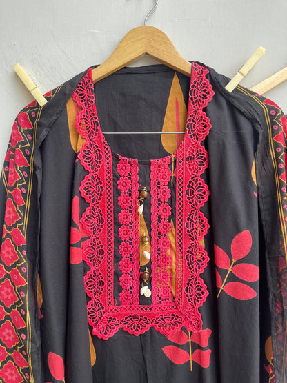 cotton printed unstitched ladies suit Rc18592