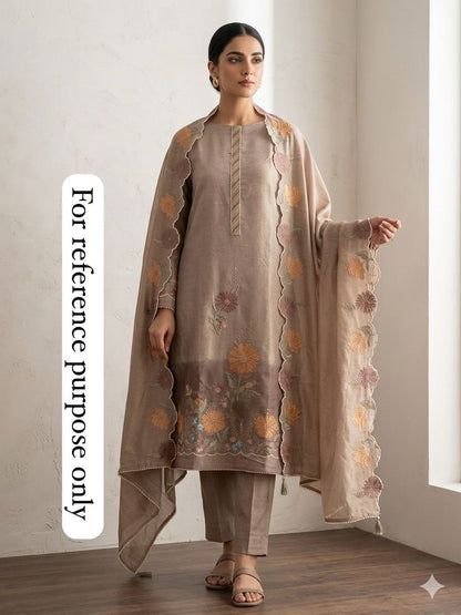 Soft shimmer silk unstitched ladies suit Rc18913