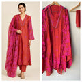 Elegant Unstitched Mul Chanderi 3 Pcs Suit Set