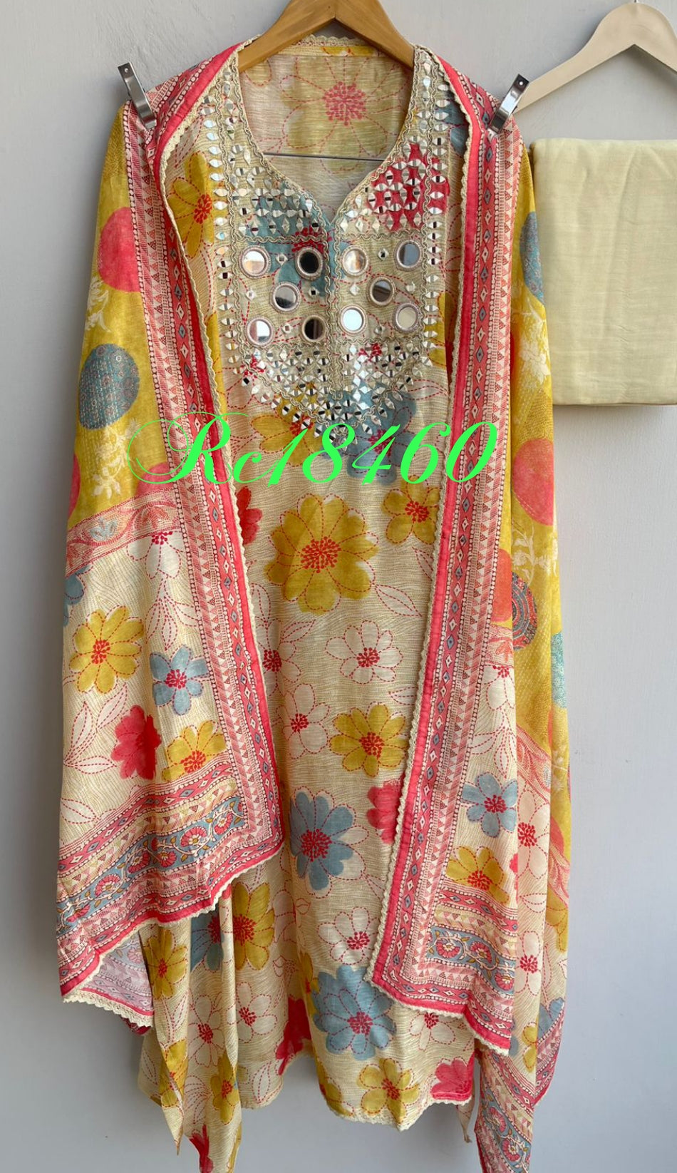 Pure Linen Printed Unstitched Ladies Suit RC-18460 – view 8
