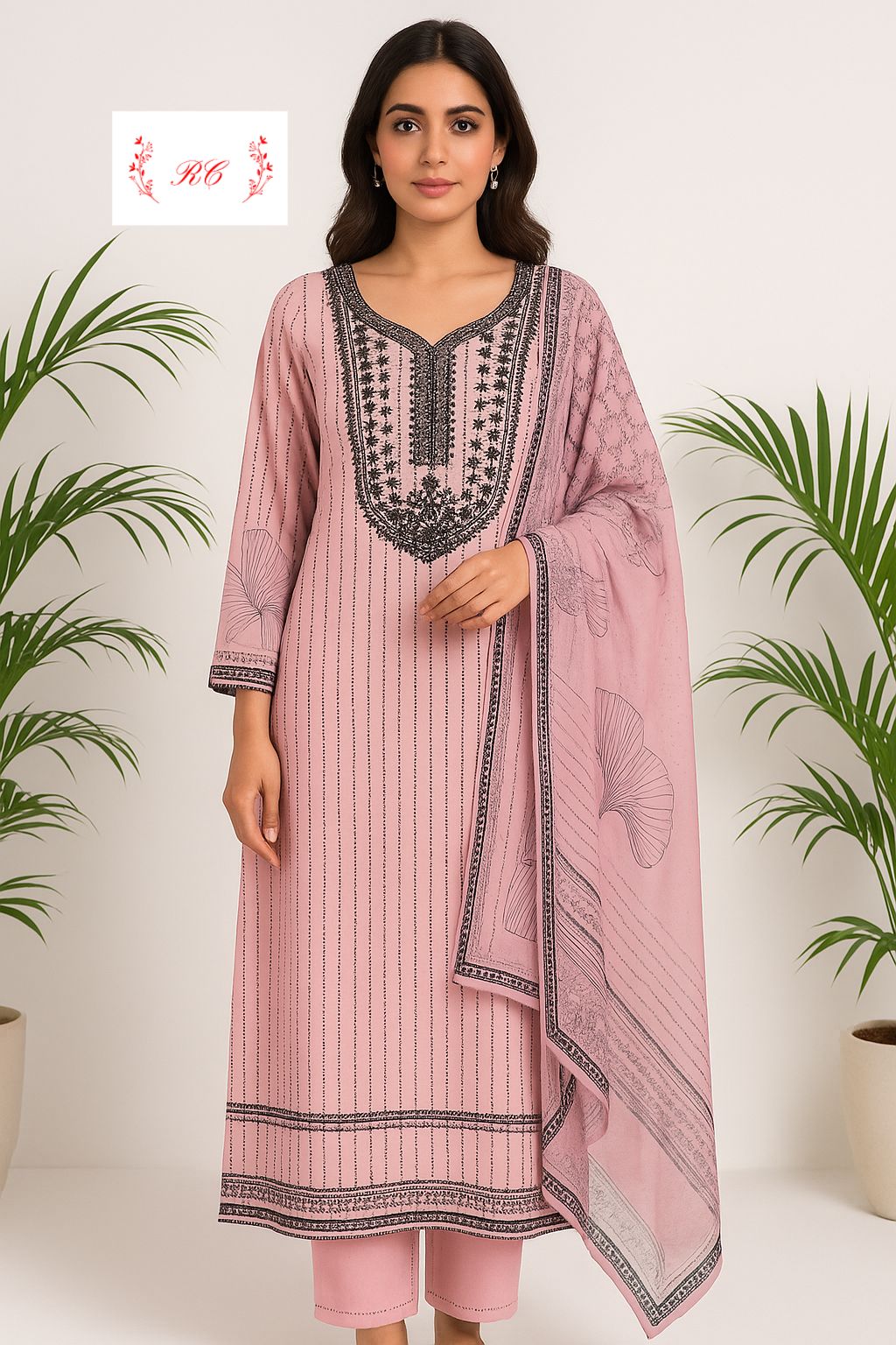 Organza unstitched ladies suit Rc17515  (a)