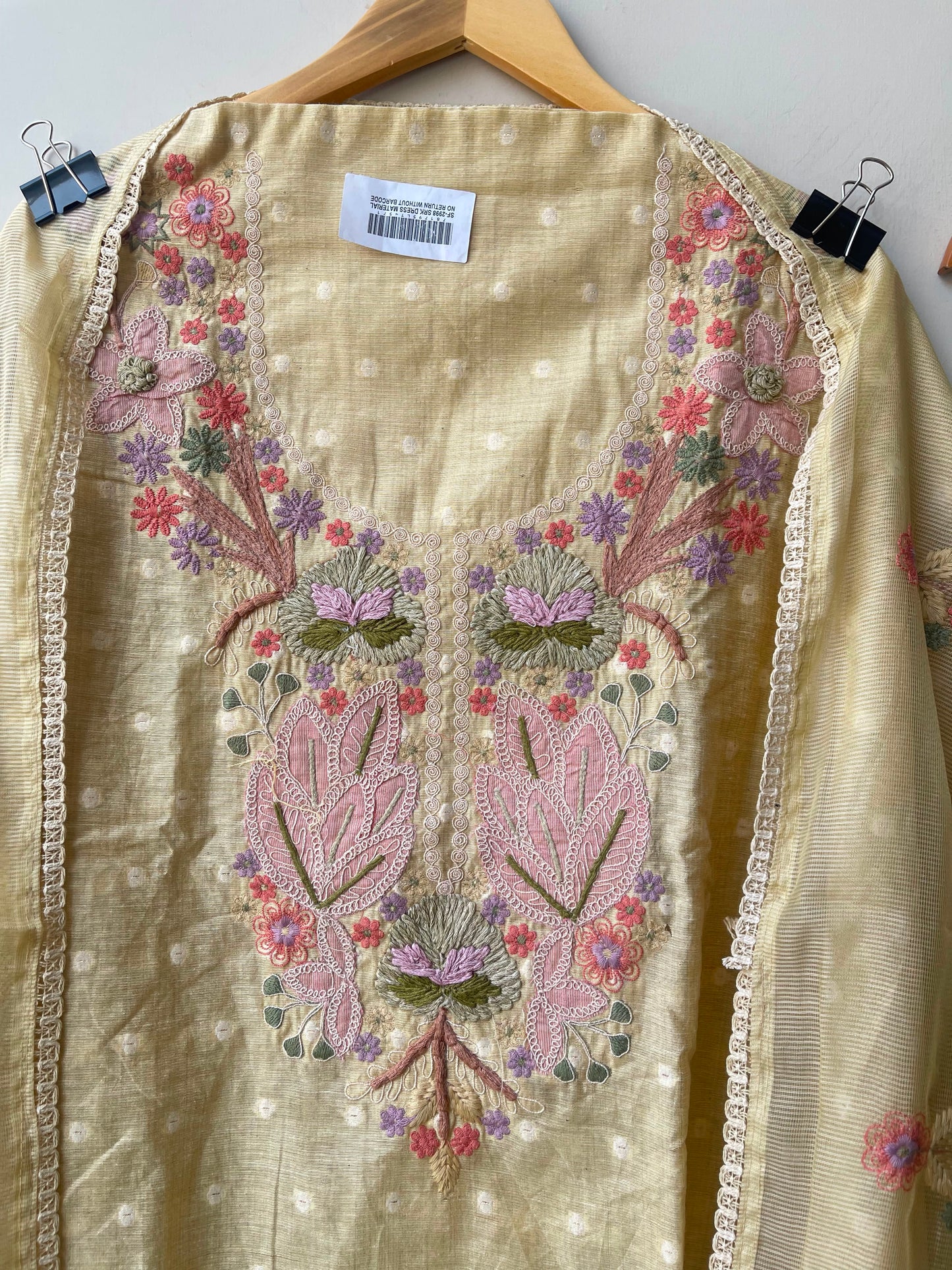 Mul chanderi unstitched ladies suit Rc18954