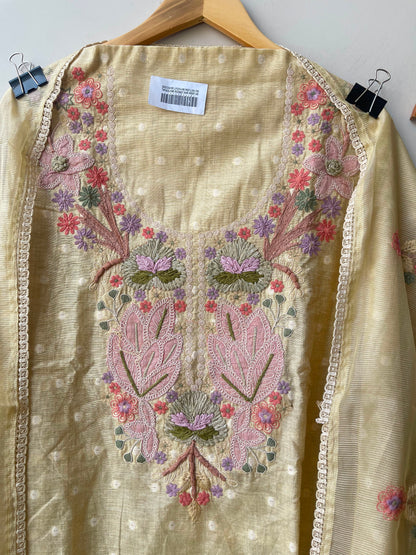 Mul chanderi unstitched ladies suit Rc18954