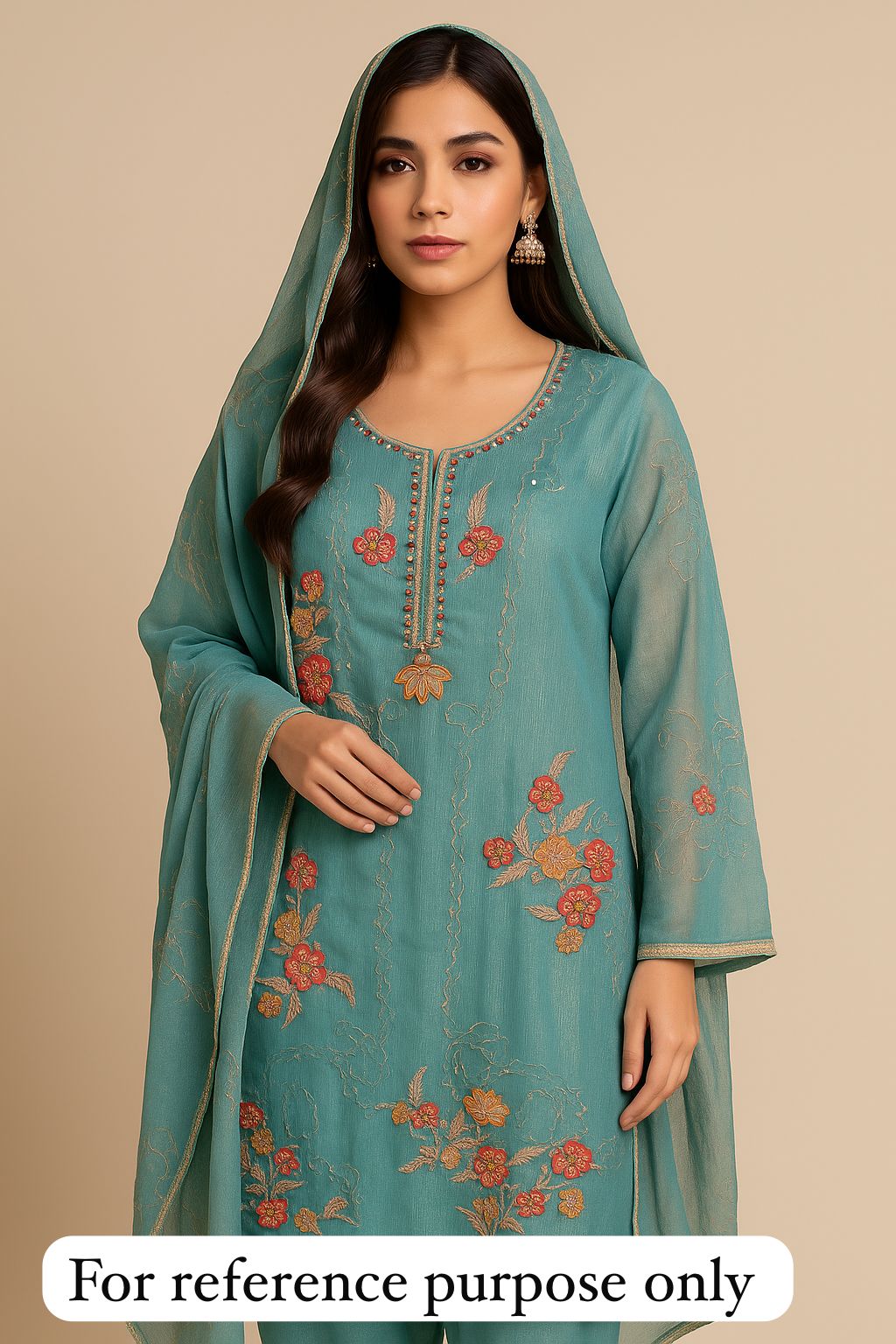 Self crushed shimmer chinon unstitched ladies suit Rc17788 (a)