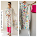 Self cotton printed unstitched ladies suit Rc18979