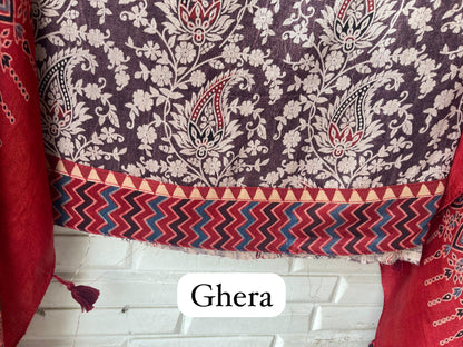 Gajji silk unstitched ladies suit Rc18409