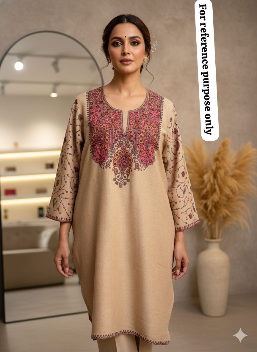 Kashmiri woolen pheron readymade ladies coord set Rc18249