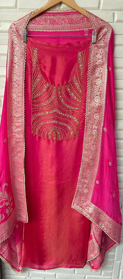 Shimmer silk unstitched ladies suit Rc17789 (b)