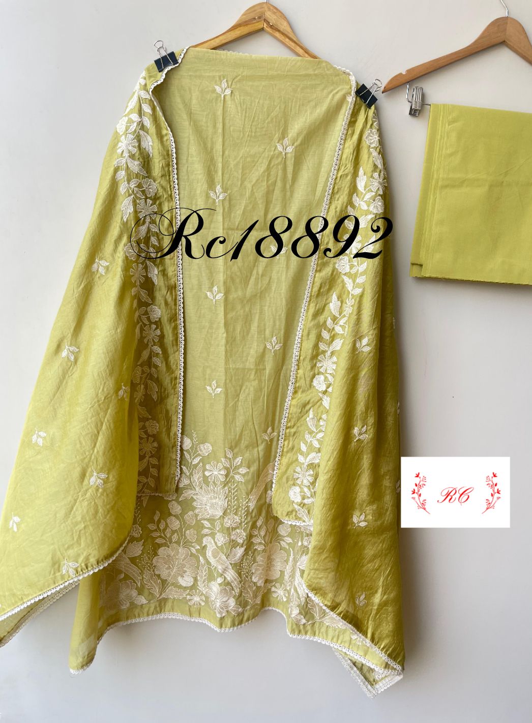 Mul Chanderi Unstitched Ladies Suit RC-18892 – view 3