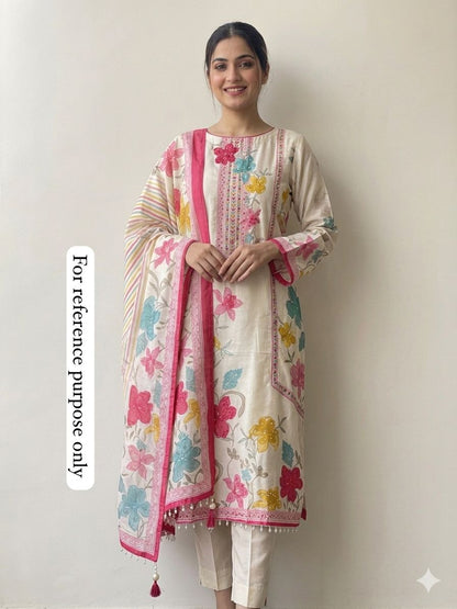 Muslin Printed Unstitched Ladies Suit RC-18647 – view 2
