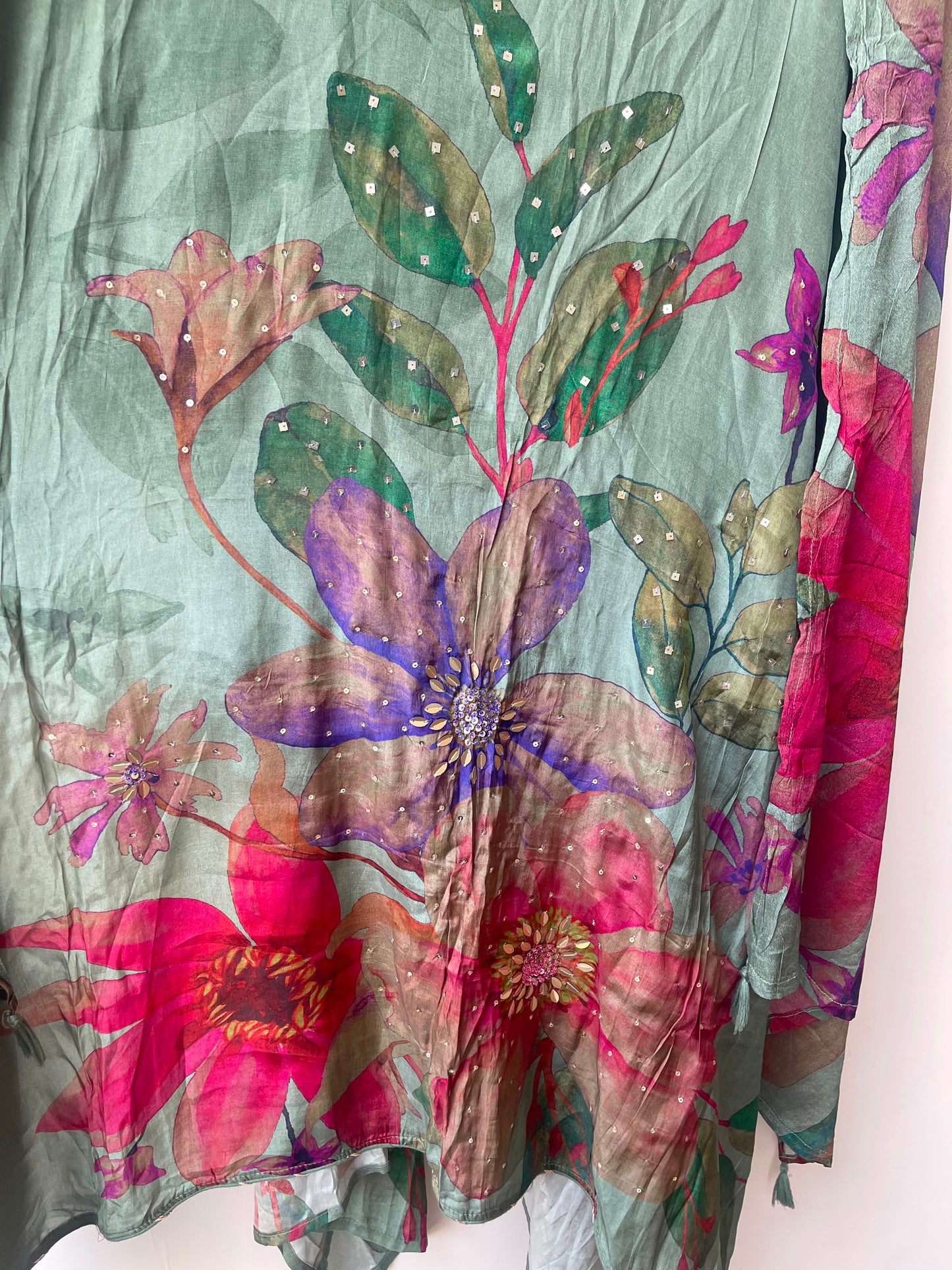 Pure crepe printed ladies unstitched suit Rc19002