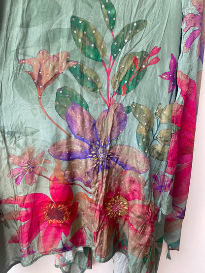 Pure crepe printed ladies unstitched suit Rc19002