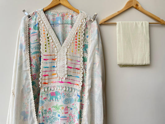Linen Printed Unstitched Ladies Suit RC-18683