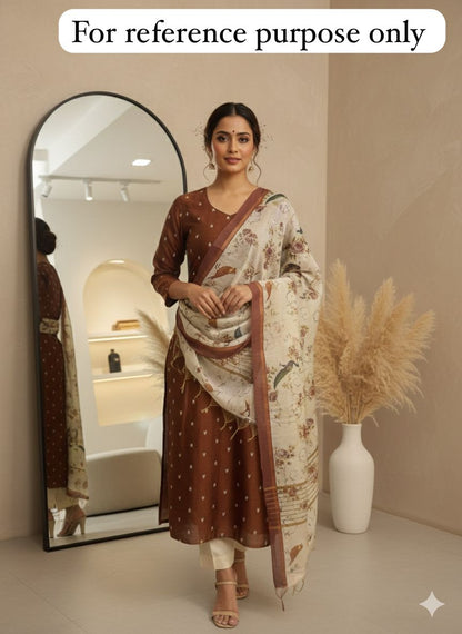 Cotton silk unstitched ladies suit Rc18399