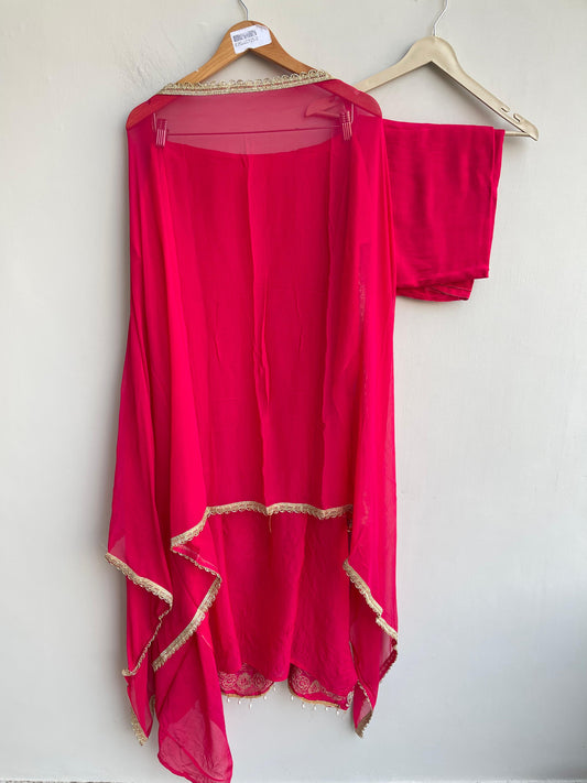 Satin crepe unstitched ladies suit Rc18393 (c)