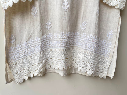 Soft khadi linen stitched ladies coord set Rc19088