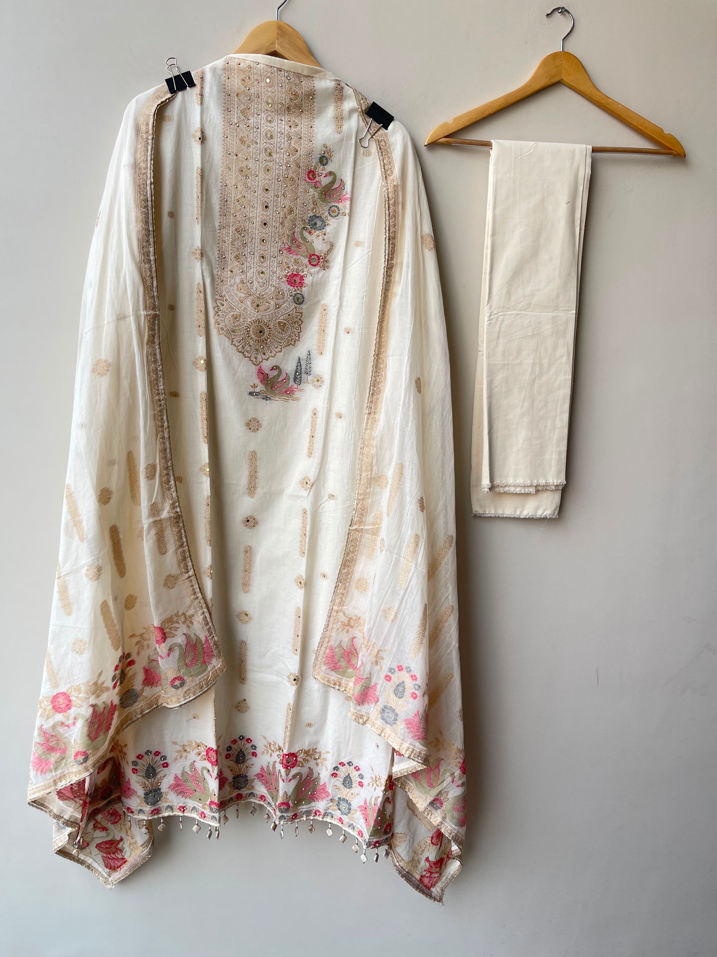 Cotton weaving unstitched ladies suit Rc18981