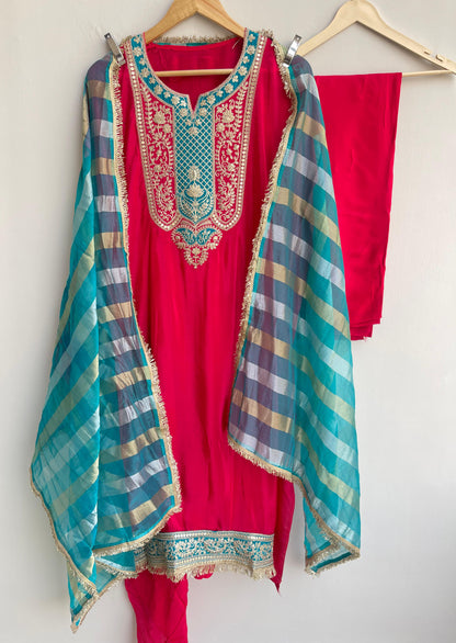 Silk fabric unstitched ladies suit Rc17931 (b)