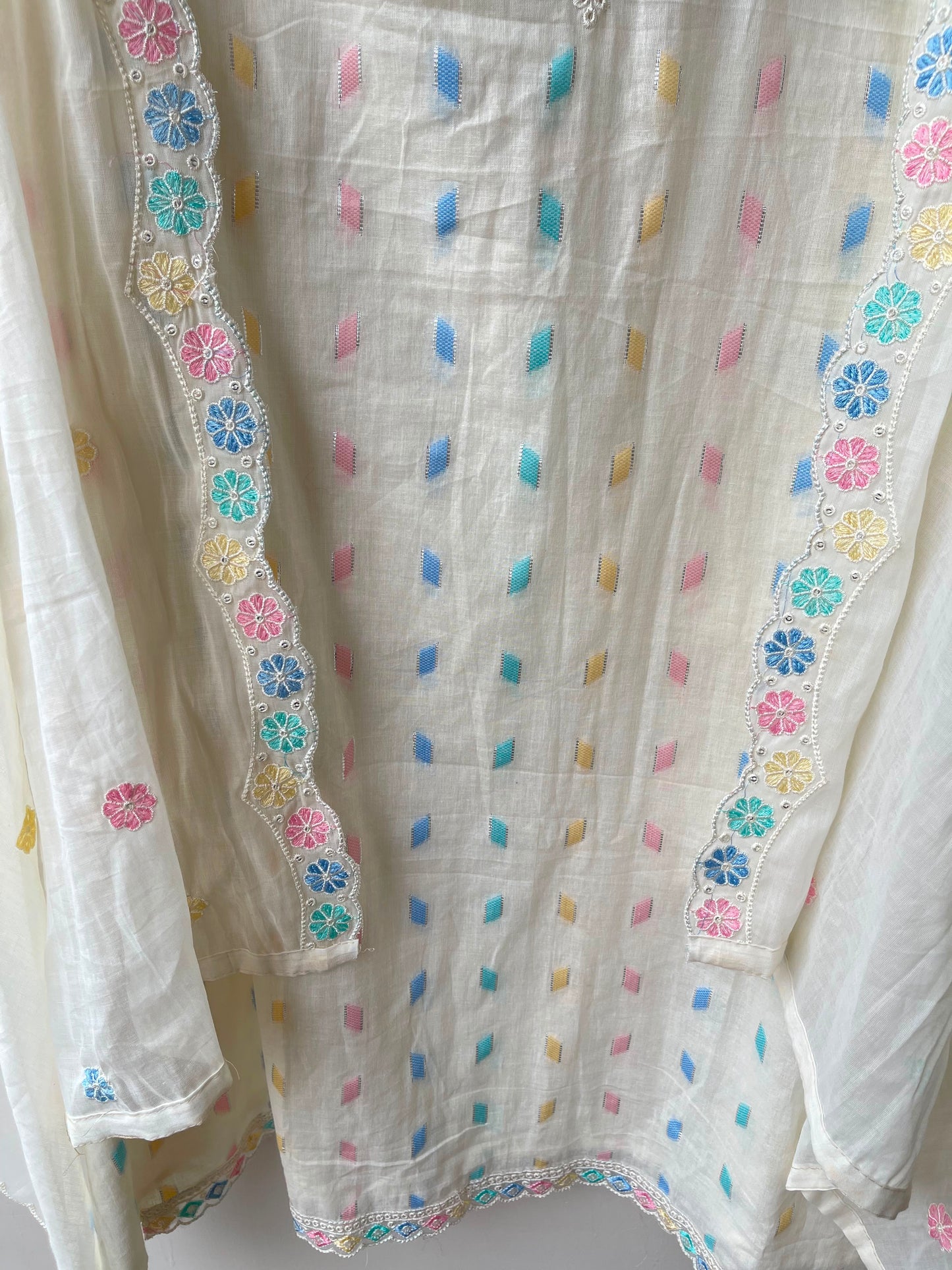 Mul cotton jaam dhani weaving unstitched ladies suit Rc18997