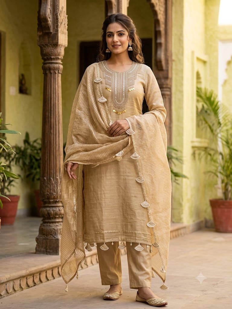 Crushed shimmer tissue ladies unstitched suit Rc19260