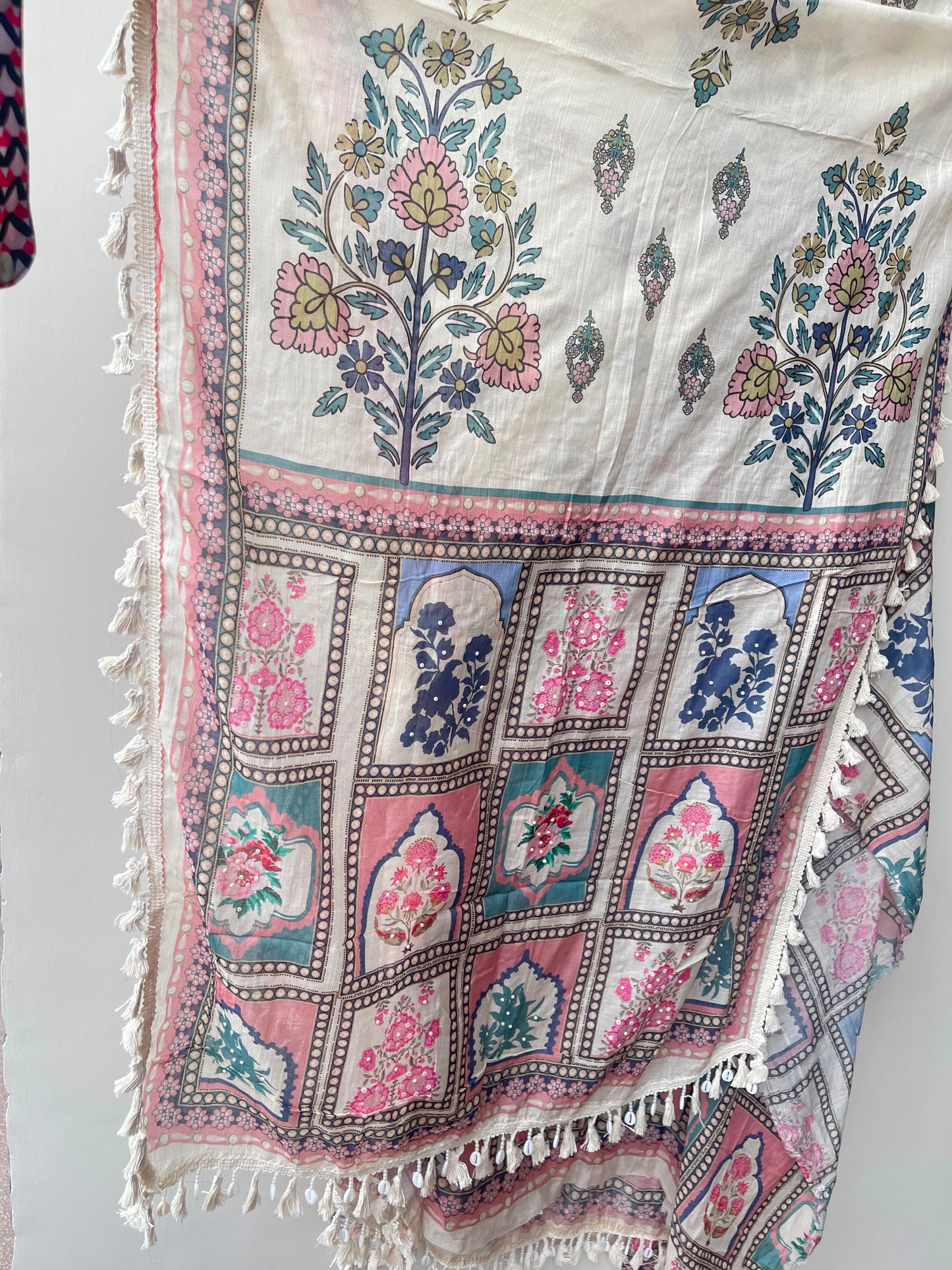Mul chanderi printed ladies unstitched suit Rc19150 (b)