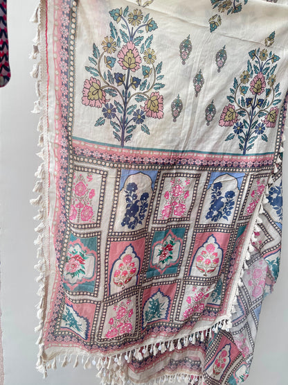 Mul chanderi printed ladies unstitched suit Rc19150 (b)