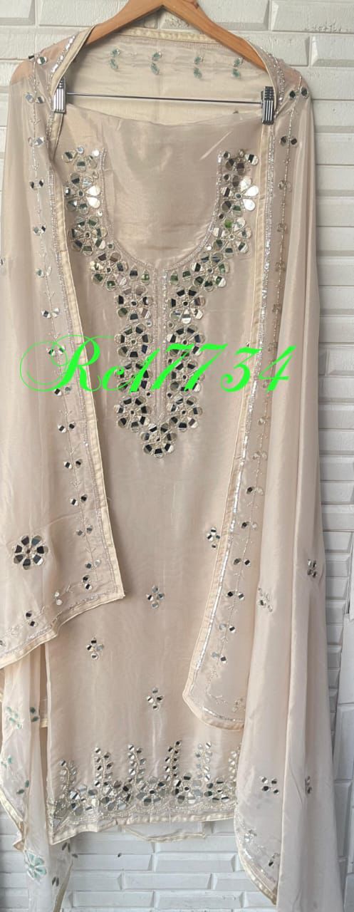 Shimmer silk unstitched ladies suit Rc17734