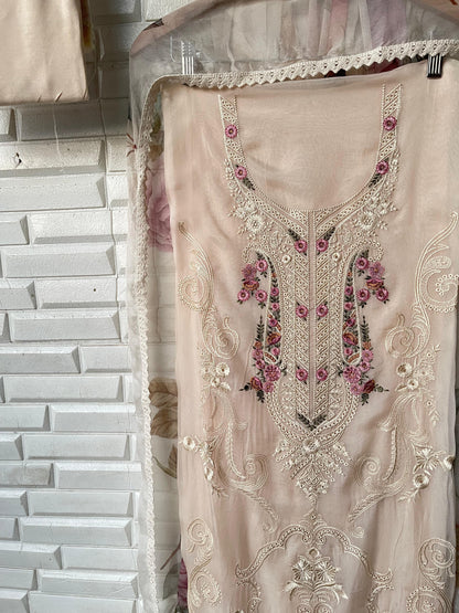 Mul chanderi unstitched ladies suit Rc17222