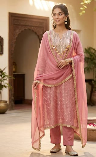 Banarasi shimmer crushed tissue unstitched ladies suit Rc19349