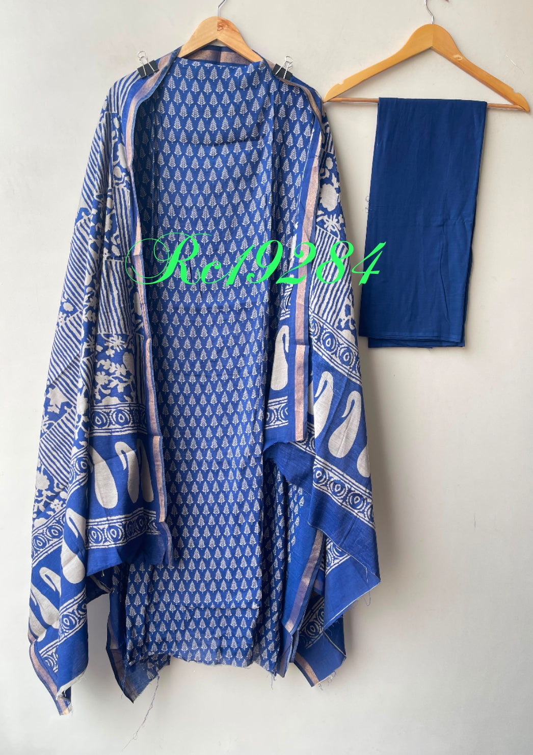 Maheshwari cotton chanderi printed unstitched ladies suit Rc19284 (a)