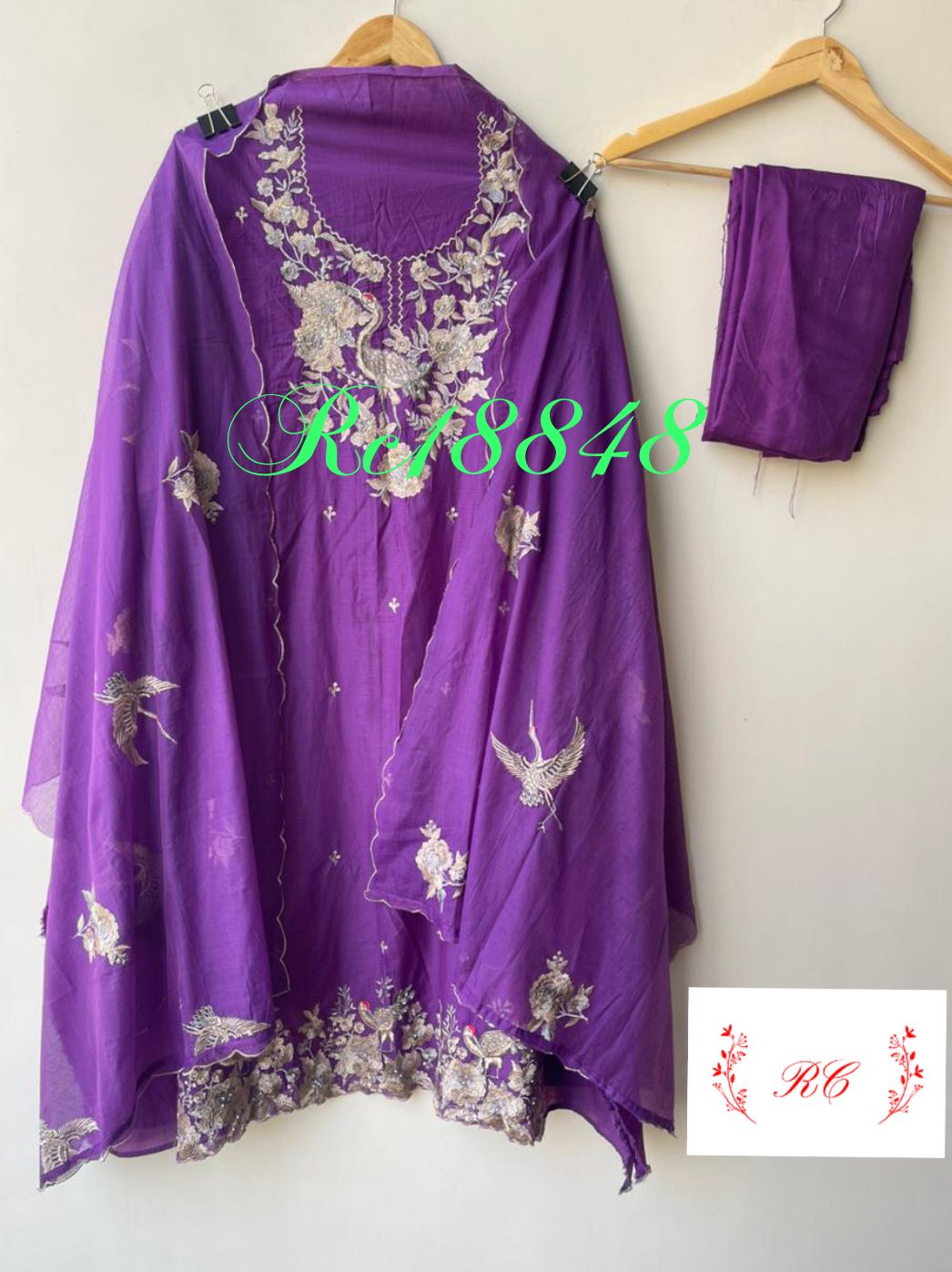 Mul Chanderi Unstitched Ladies Suit RC18848 – view 9