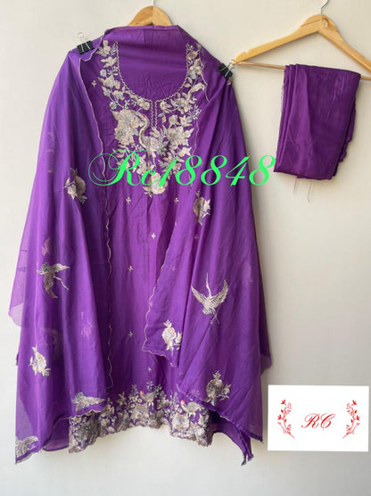 Mul Chanderi Unstitched Ladies Suit RC18848 – view 9