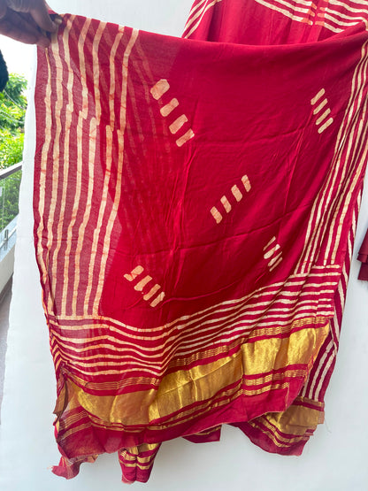 Cotton chanderi printed ladies unstitched suit Rc19265 (a)