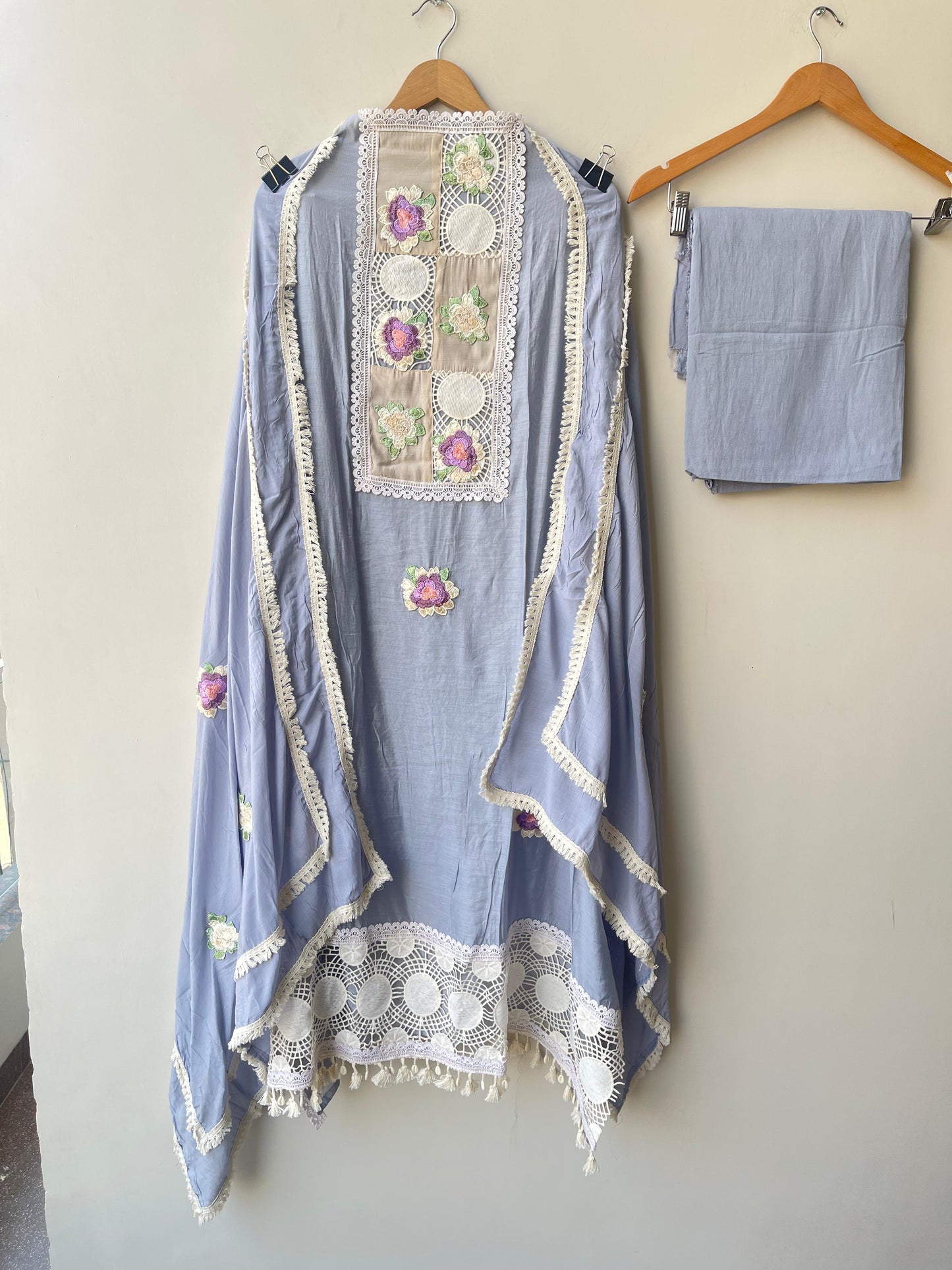 Mul chanderi unstitched ladies suit Rc18949