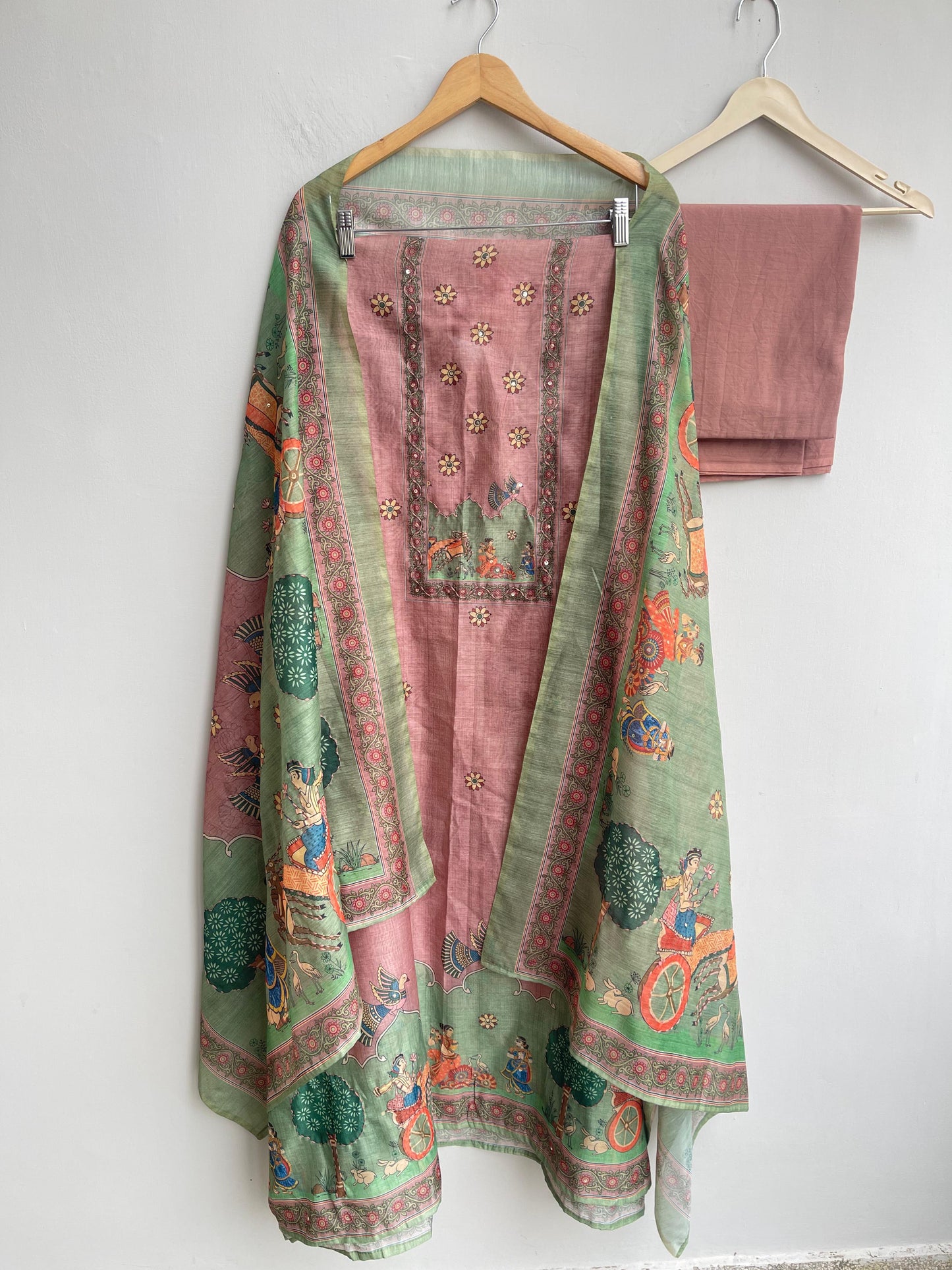 Mul Chanderi Unstitched Ladies Suit RC-18291 – view 3