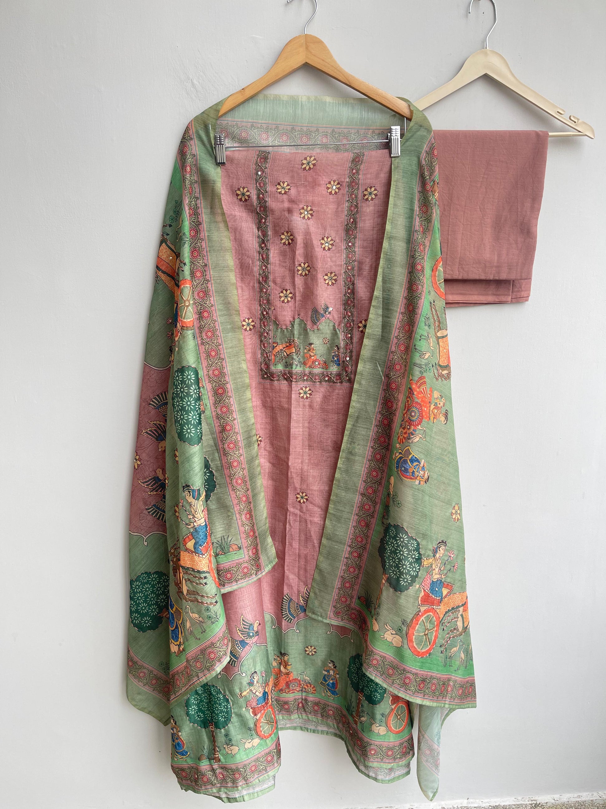 Mul Chanderi Unstitched Ladies Suit RC-18291 – view 3