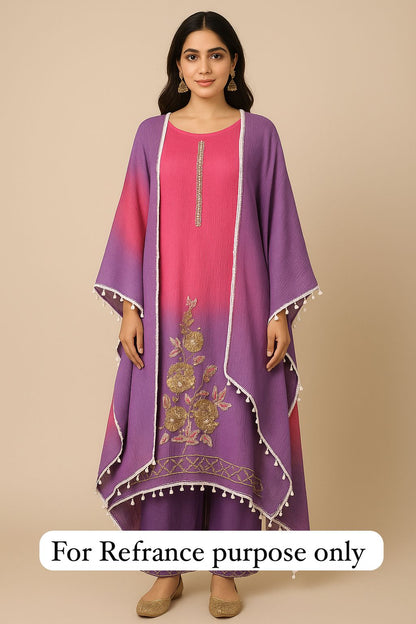 Crushed shimmer tissue unstitched ladies suit Rc17774 (b)