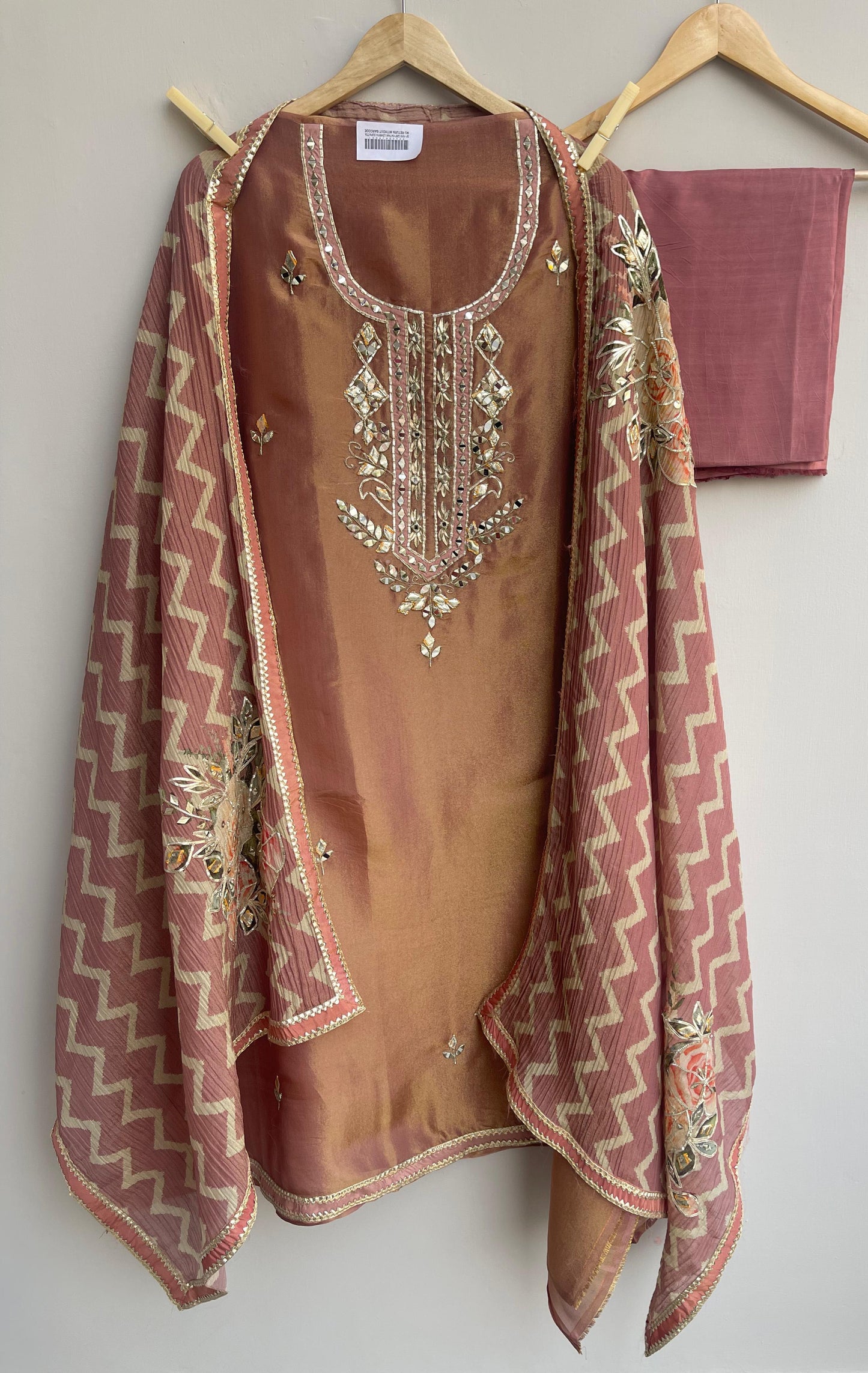 Shimmer silk unstitched ladies suit Rc17949