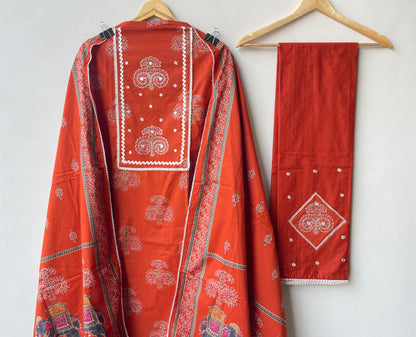 Cotton printed unstitched ladies suit Rc19306 (a)