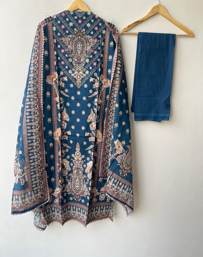 Pakistani style mul cotton unstitched ladies suit Rc18956
