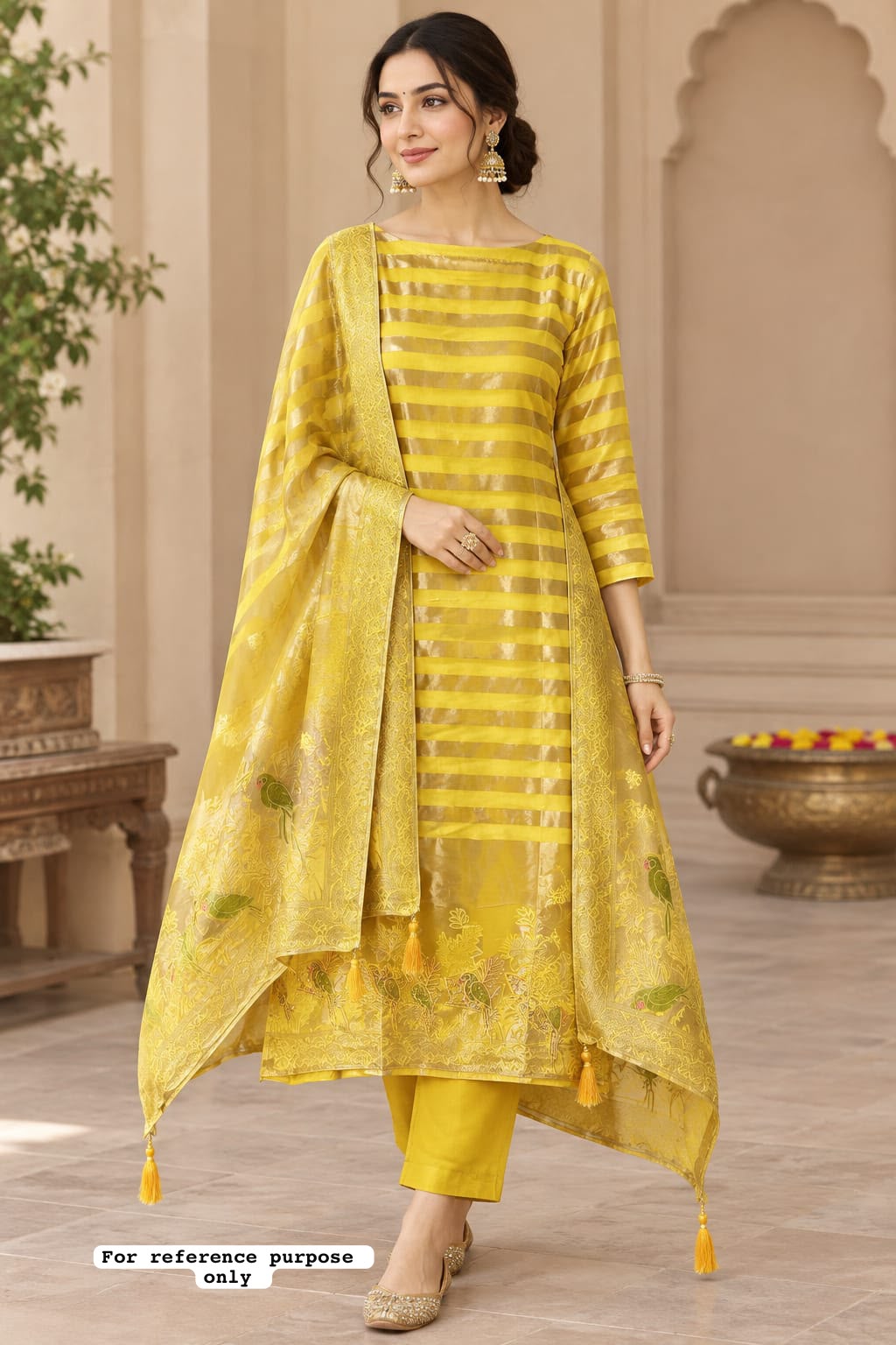 Premium Giraffe Silk Woven Unstitched 3 pcs Suit Set