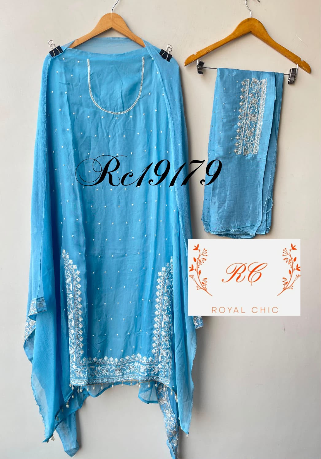 Organza Tuile unstitched ladies suit Rc19179