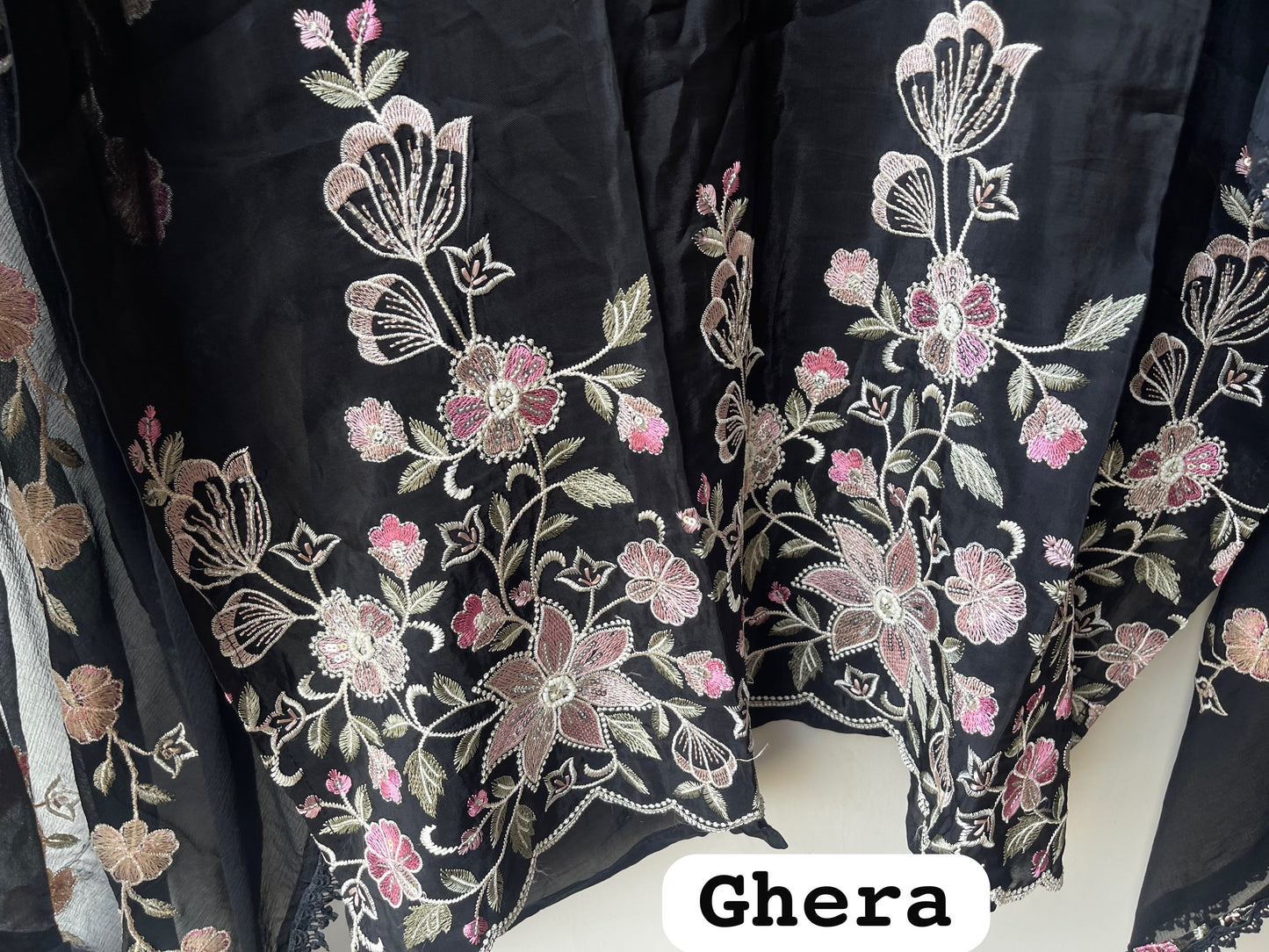 Gine glass organza ladies unstitched suit Rc19320 (a)